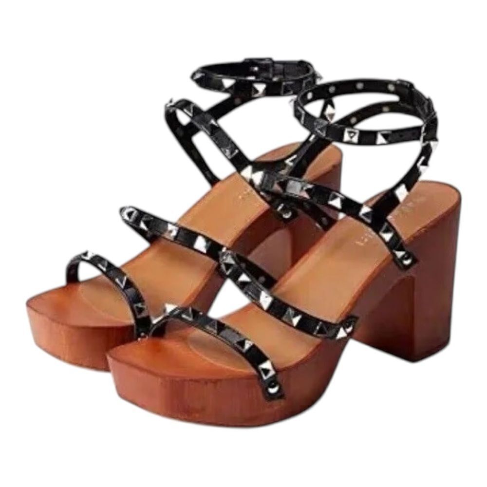 Madden Girl Canonn Block Heel Studded Straps Sandals